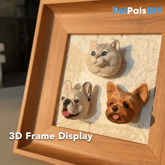 Hand-Engraved Custom Pet Head Fridge Magnet