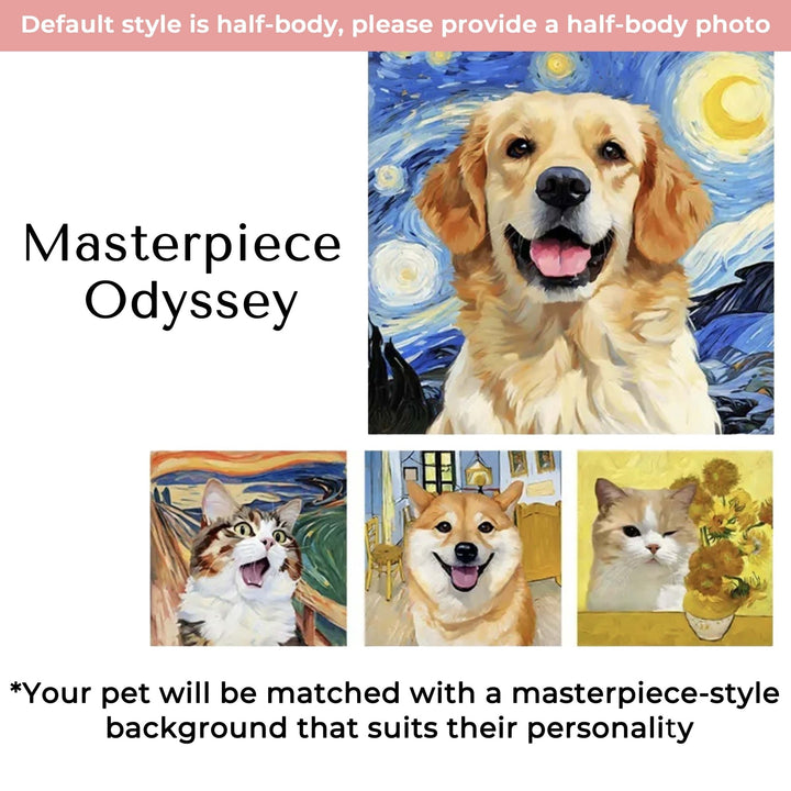 Custom Oil Painting Creative Pet Portrait - PetPalsDIY