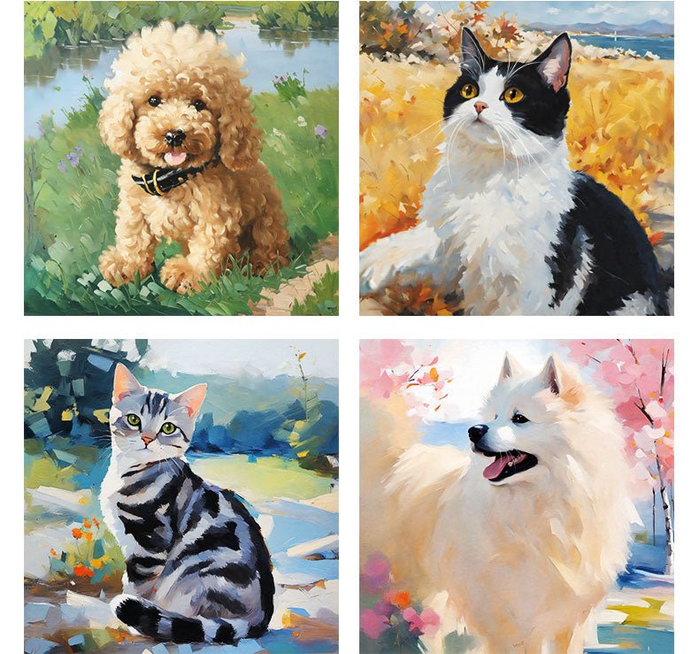 Custom Oil Painting Creative Pet Portrait - PetPalsDIY