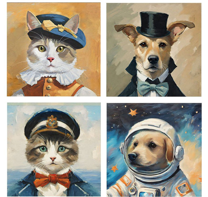 Custom Oil Painting Creative Pet Portrait - PetPalsDIY