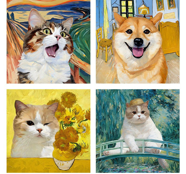 Custom Oil Painting Creative Pet Portrait - PetPalsDIY