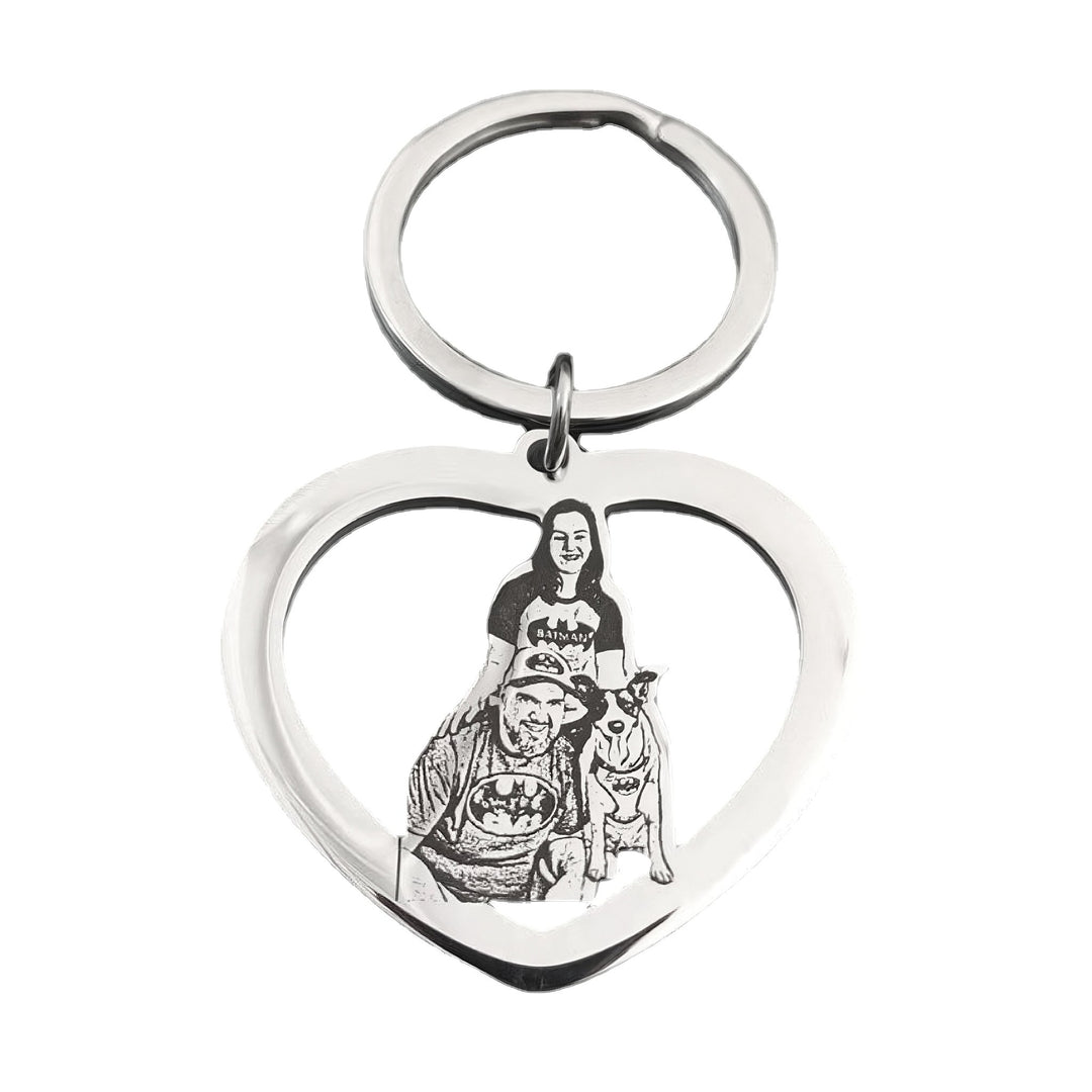 Personalized Heart - Shaped Pet Face Keychain™ - PetPalsDIY
