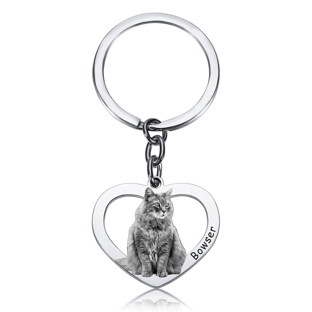 Personalized Heart - Shaped Pet Face Keychain™ - PetPalsDIY