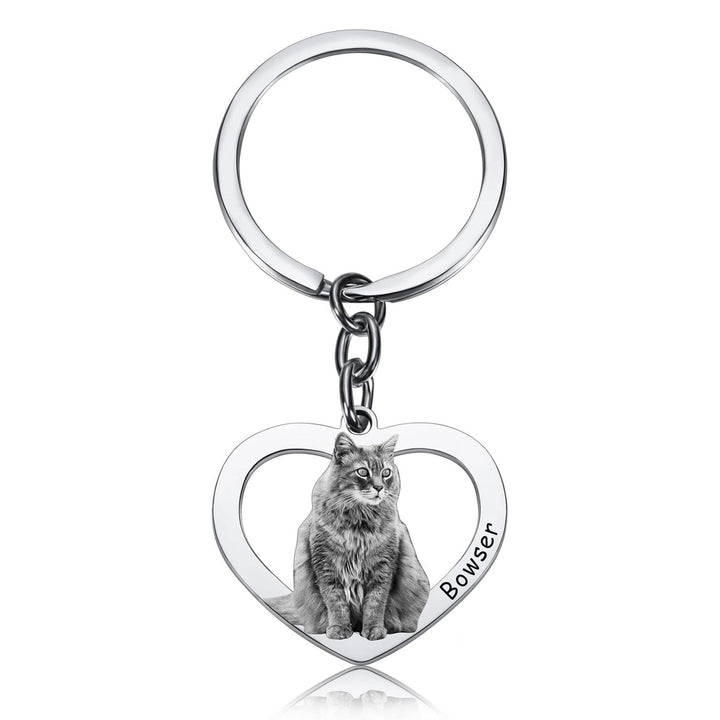 Personalized Heart - Shaped Pet Face Keychain™ - PetPalsDIY