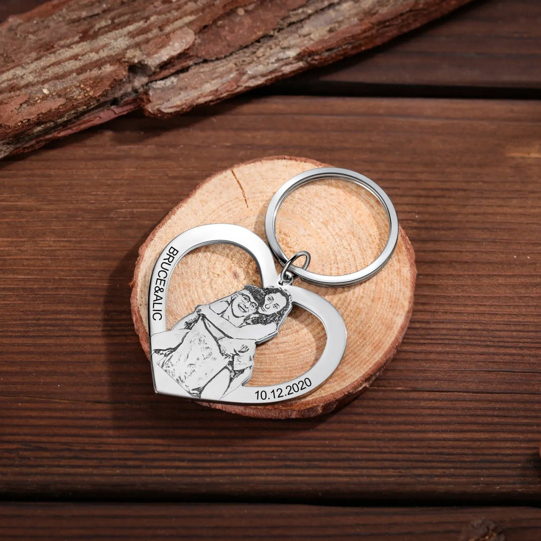 Personalized Heart - Shaped Pet Face Keychain™ - PetPalsDIY