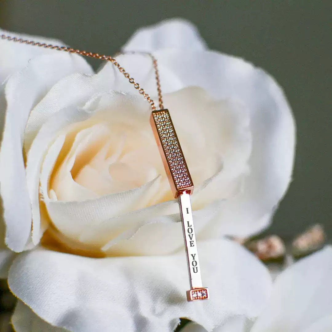 Personalized Hidden Message Bar Necklace™ - PetPalsDIY