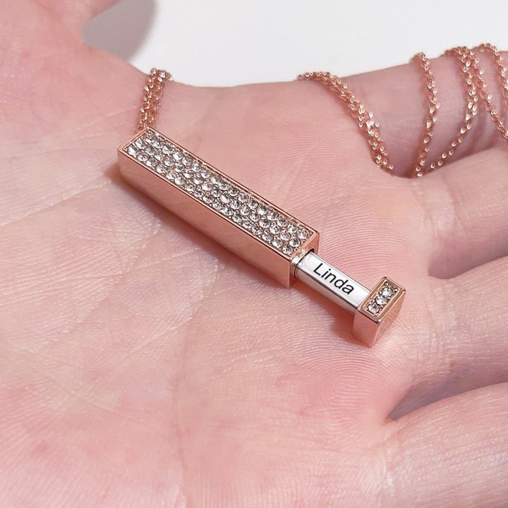 Personalized Hidden Message Bar Necklace™ - PetPalsDIY