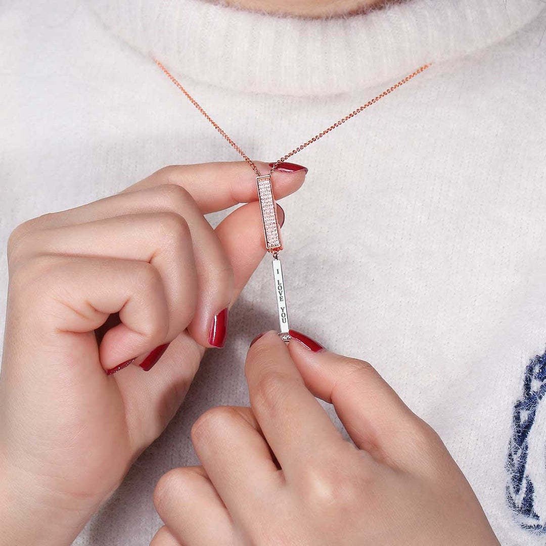 Personalized Hidden Message Bar Necklace™ - PetPalsDIY