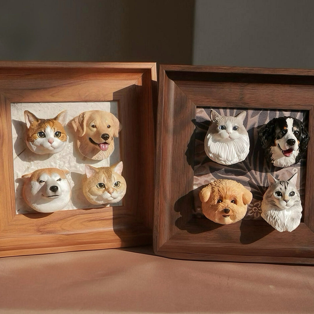 Personalized Magnetic 3D Pet Head Figurine™ - PetPalsDIY