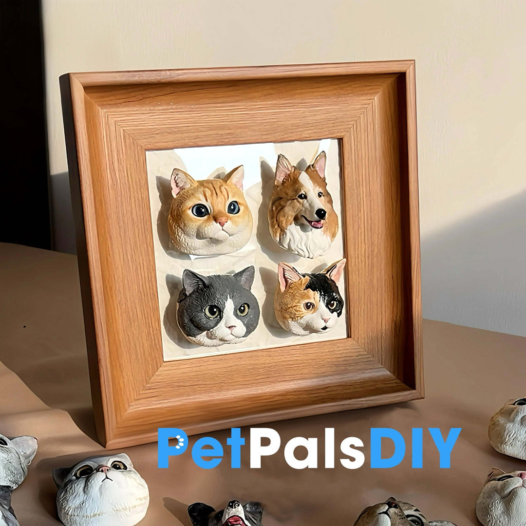 Personalized Magnetic 3D Pet Head Figurine™ - PetPalsDIY