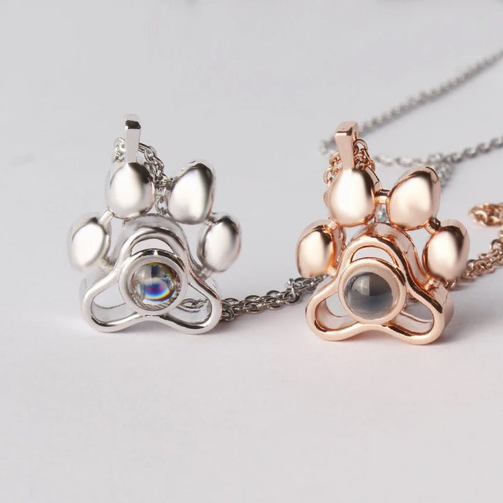 Personalized Paw Projection Photo Necklace™ - PetPalsDIY