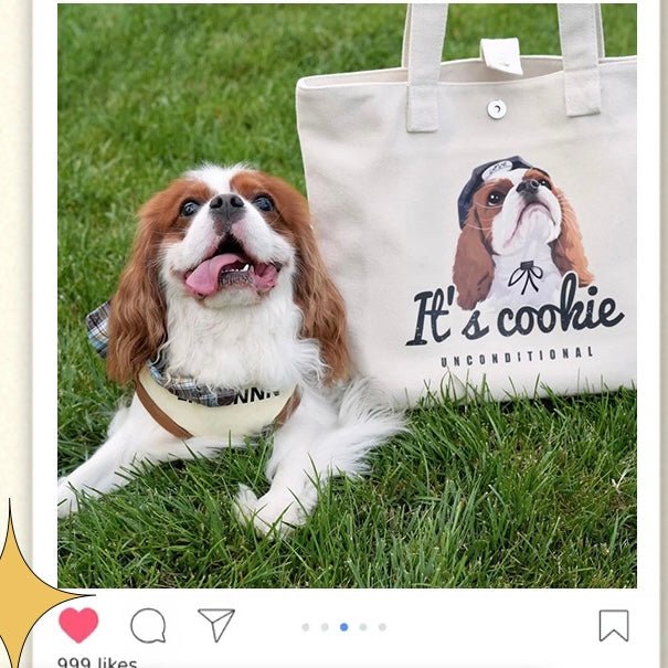 Personalized Pet Portrait Cotton Tote Bag - PetPalsDIY