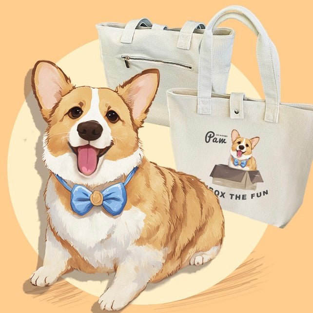 Personalized Pet Portrait Cotton Tote Bag - PetPalsDIY