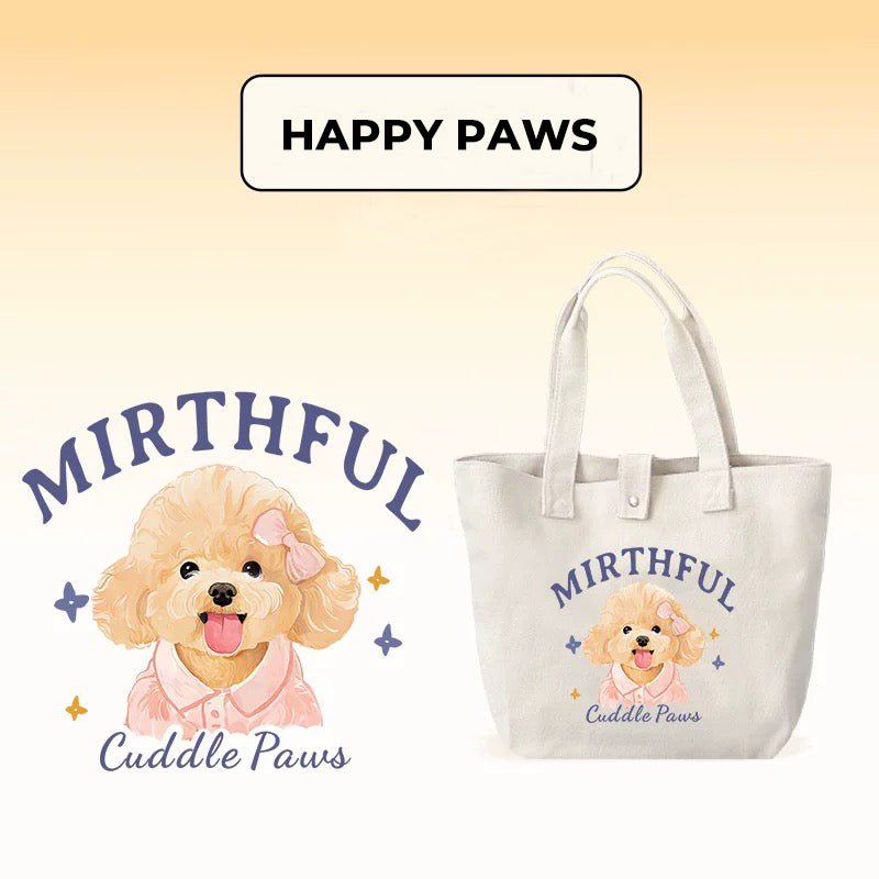 Personalized Pet Portrait Cotton Tote Bag - PetPalsDIY