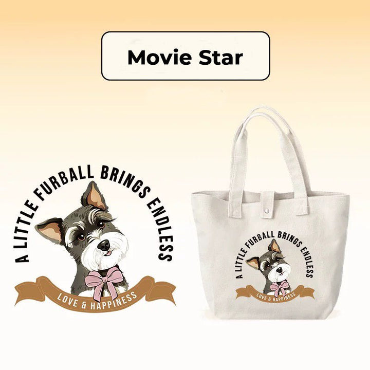 Personalized Pet Portrait Cotton Tote Bag - PetPalsDIY