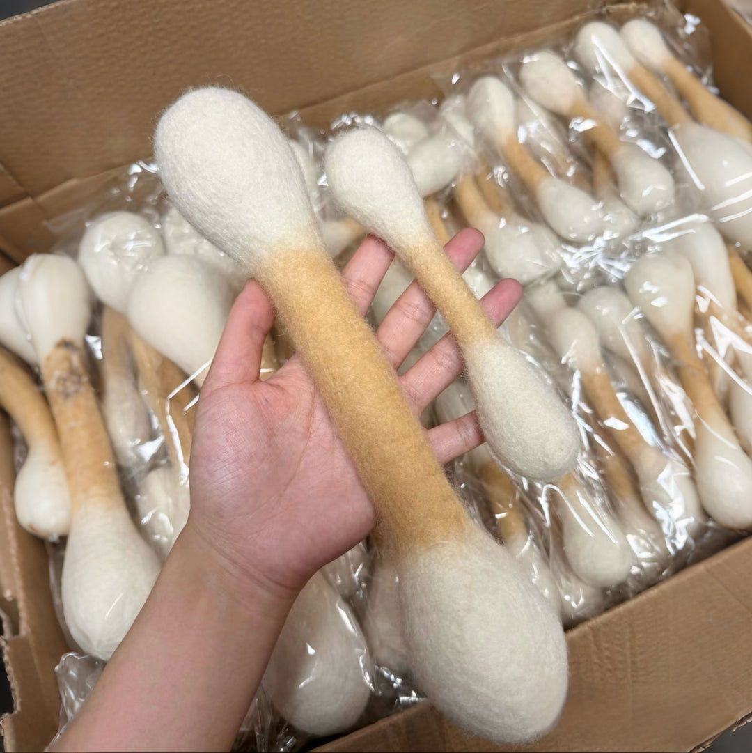 Handmade Giant Cotton Swab Wool Felt Pet Toy with Natural Catnip