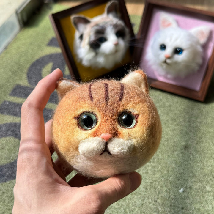 Custom Handmade Wool Felt Pet Head Portrait - PetPalsDIY