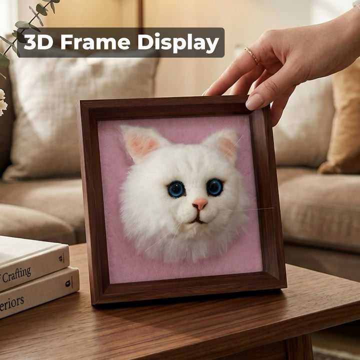 Custom Handmade Wool Felt Pet Head Portrait - PetPalsDIY