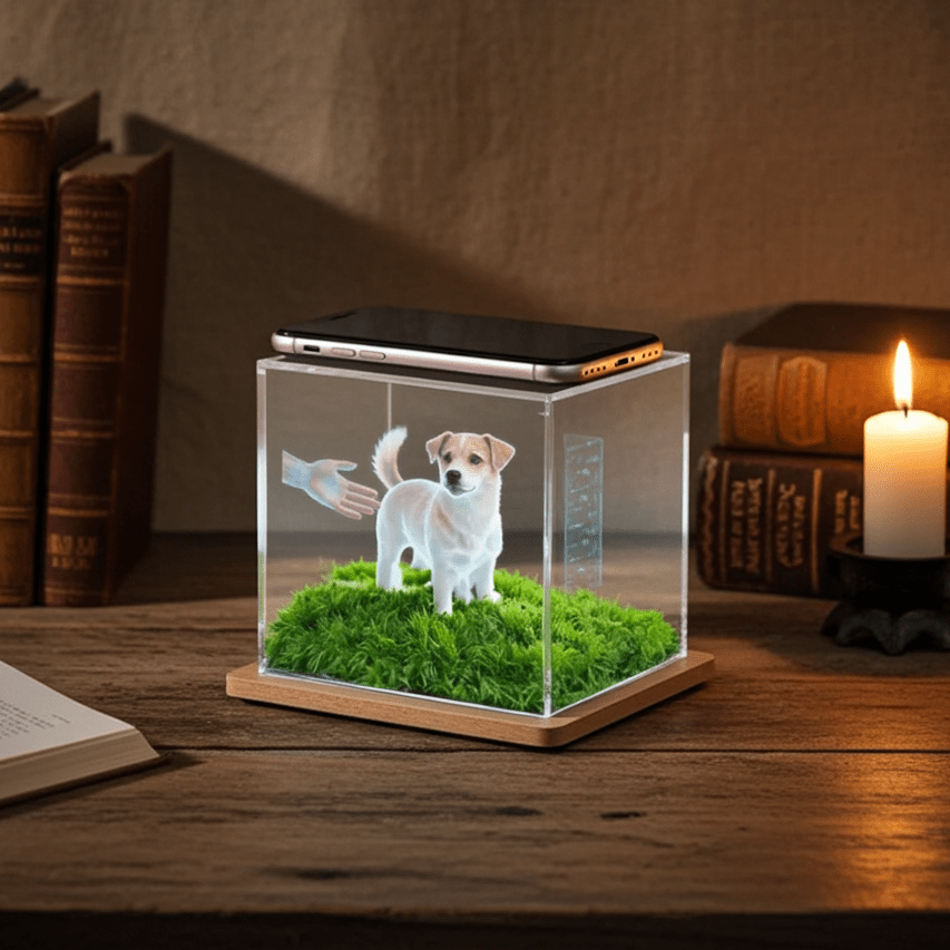 Custom Pet Holographic Memorial Box – DIY Pet Digital Shrine $59.00