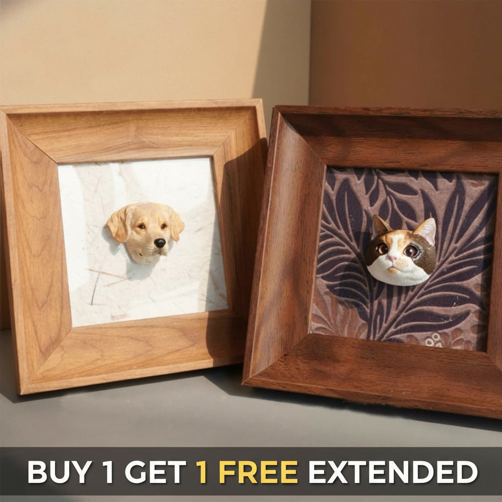 Hand - Engraved Custom Pet Head Fridge Magnet - PetPalsDIY