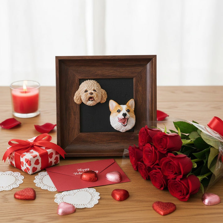 Hand - Engraved Custom Pet Head Fridge Magnet - PetPalsDIY