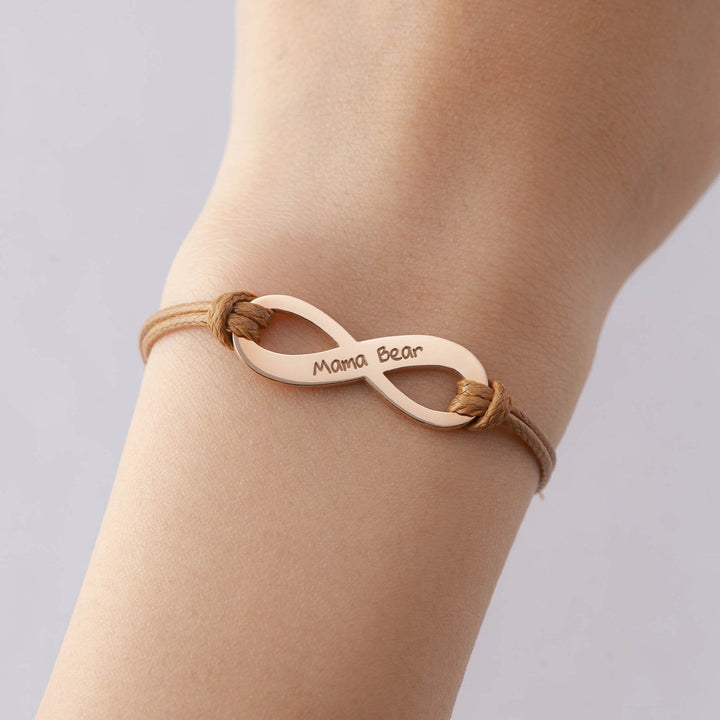 Infinite Eternal Name - Engraved Braided Bracelet - PetPalsDIY