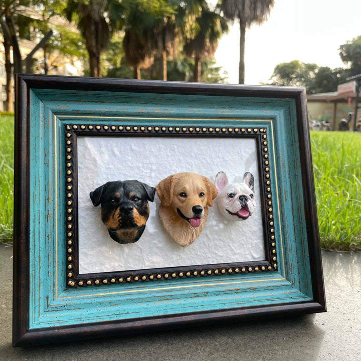 Magnetic Vintage Display Frame for Pet Figurine - PetPalsDIY