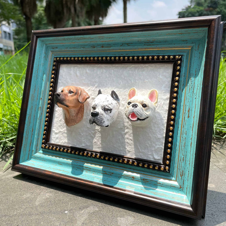 Magnetic Vintage Display Frame for Pet Figurine - PetPalsDIY