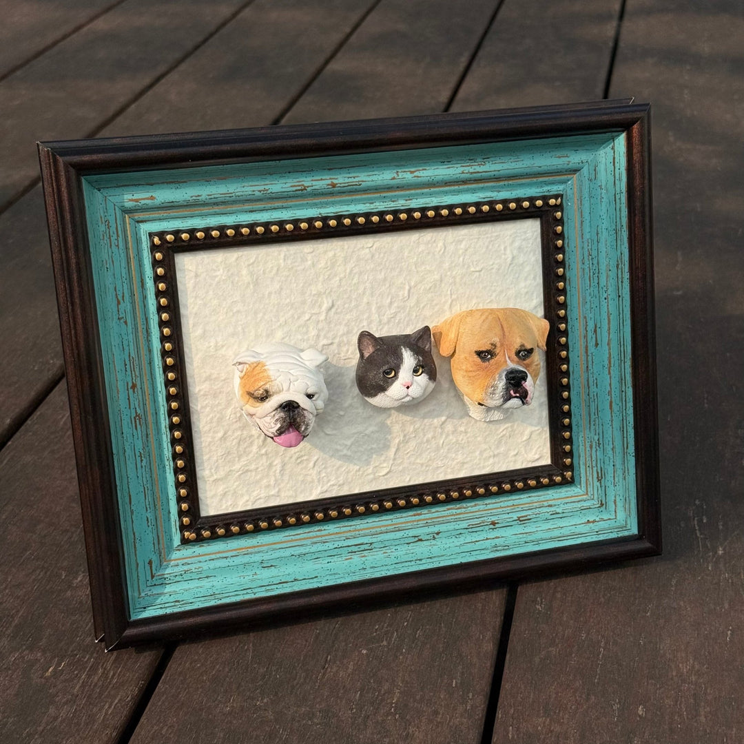 Magnetic Vintage Pet Figurine Display Frame (*Pet Figurine is NOT included) - PetPalsDIY