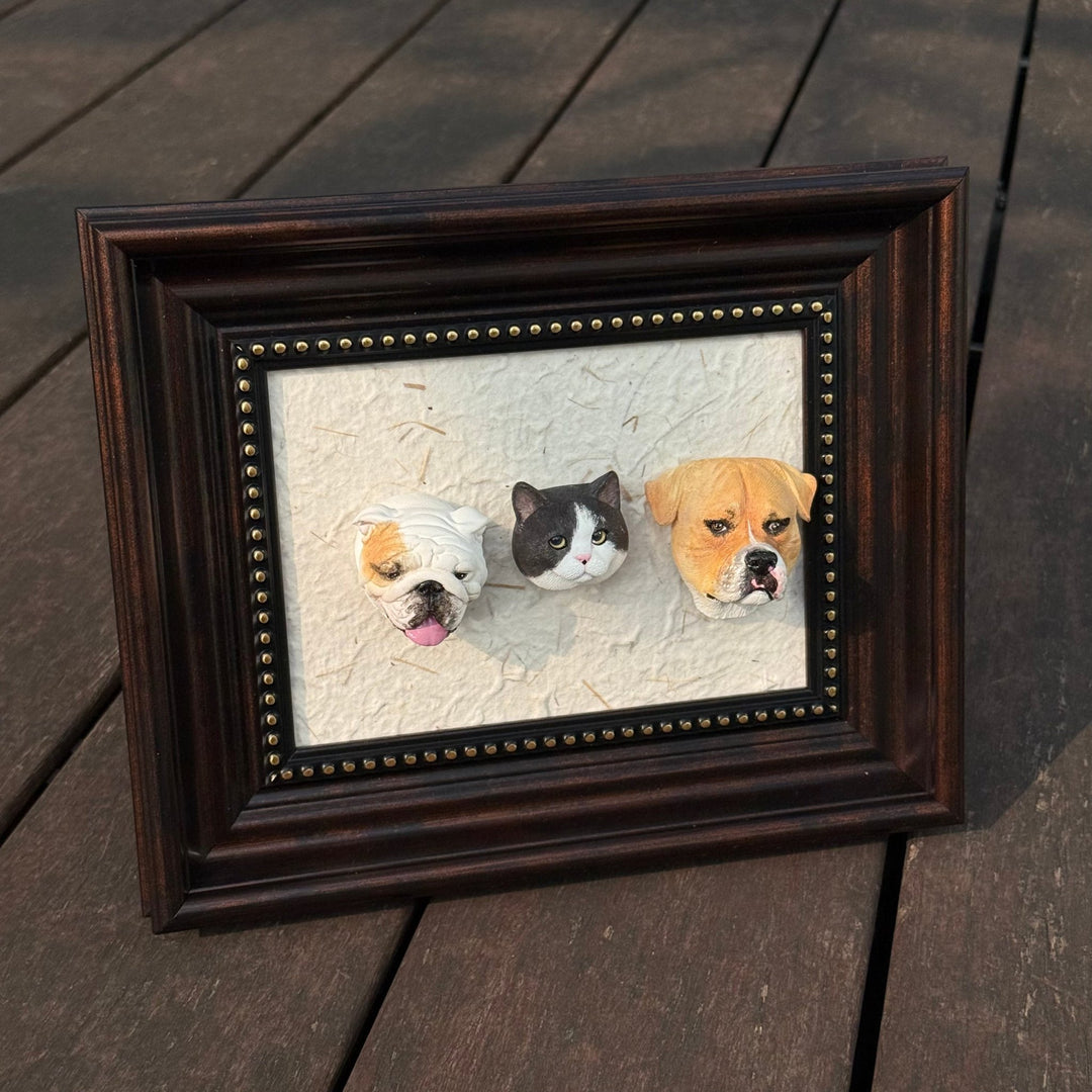Magnetic Vintage Pet Figurine Display Frame (*Pet Figurine is NOT included) - PetPalsDIY