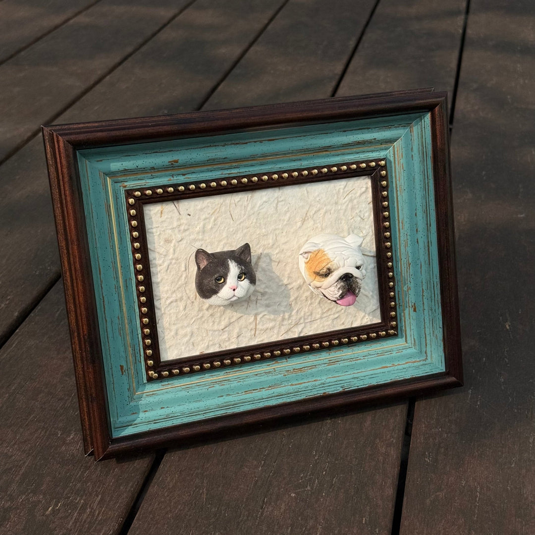 Magnetic Vintage Pet Figurine Display Frame (*Pet Figurine is NOT included) - PetPalsDIY