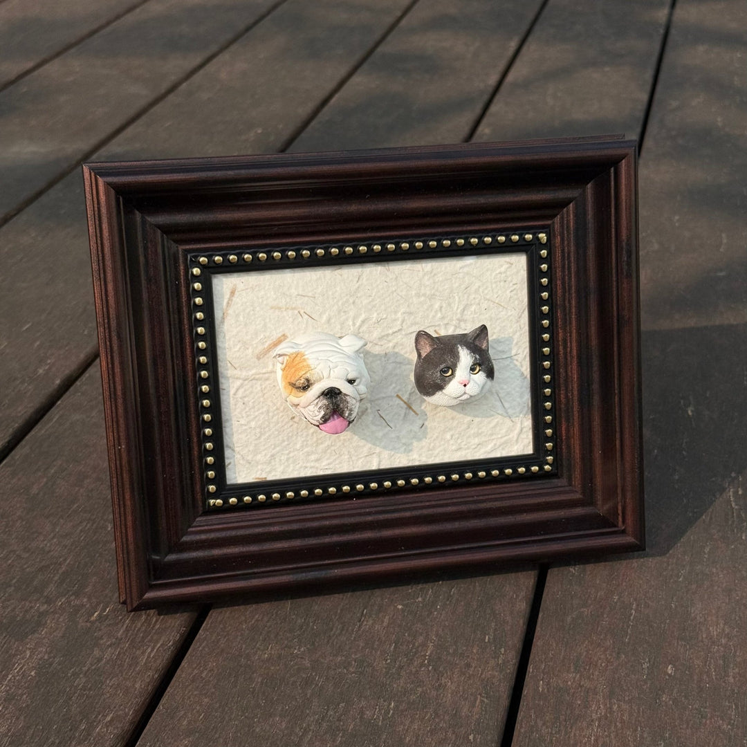 Magnetic Vintage Pet Figurine Display Frame (*Pet Figurine is NOT included) - PetPalsDIY