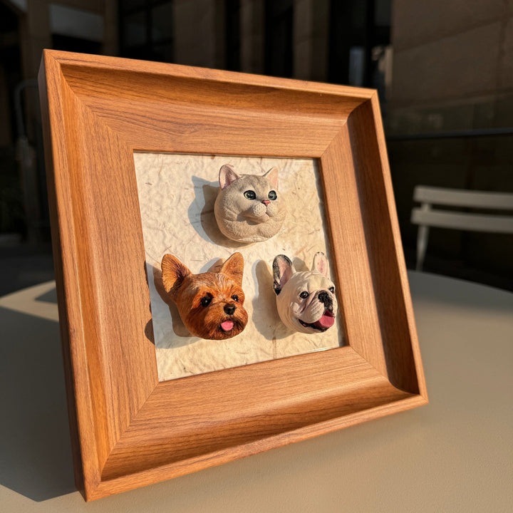 Magnetic Wood Pet Figurine Display Frame (*Pet Figurine is NOT included) - PetPalsDIY