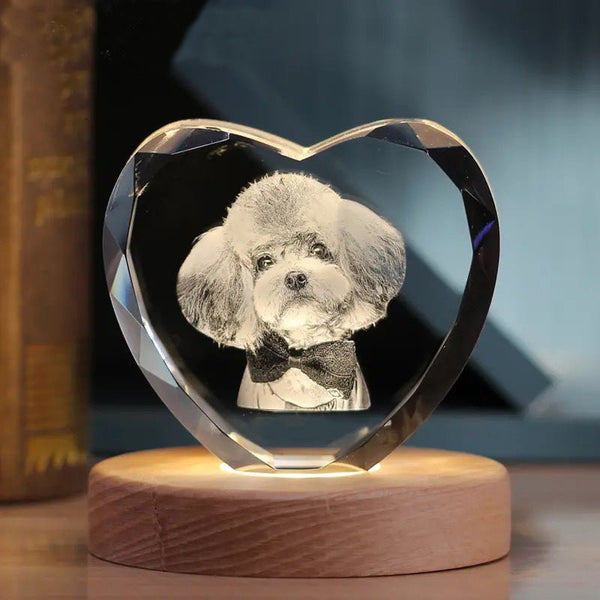 Personalised 3D Laser Etched Crystal Glass. Gift, Special Occasions, Ornaments