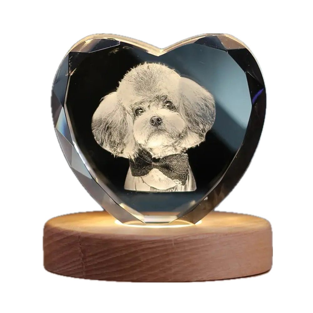 Personalized 3D Laser - Engraved Pet Memorial Crystal™ - PetPalsDIY