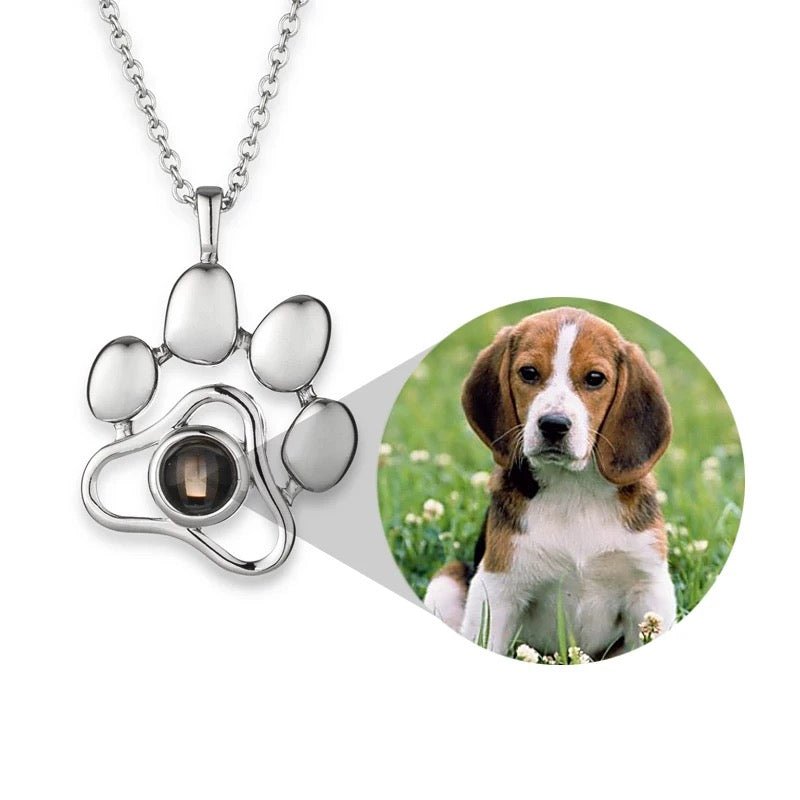 Personalized Paw Projection Photo Necklace™ - PetPalsDIY