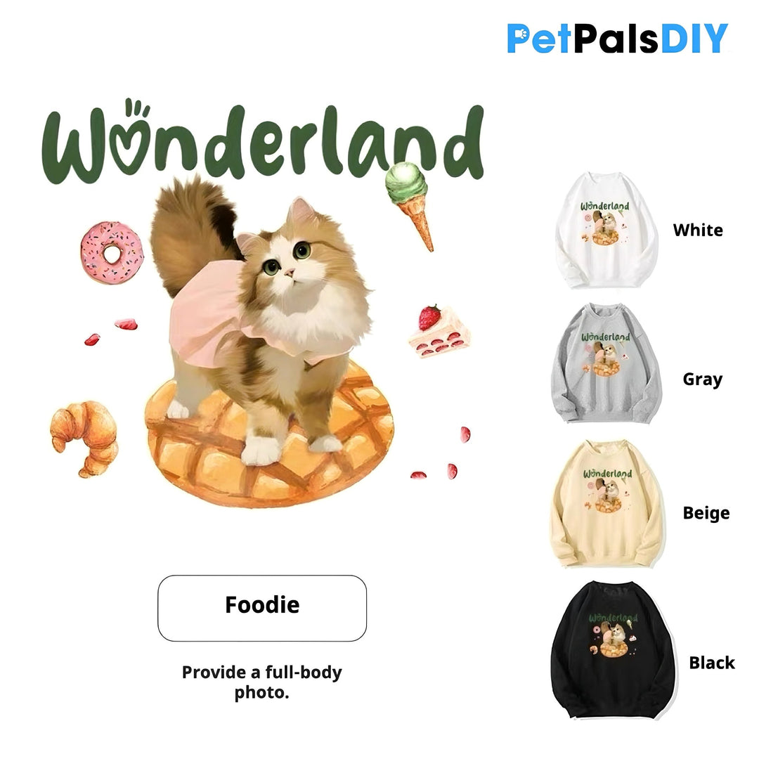 Personalized Pet Portrait Cotton Hoodie - PetPalsDIY