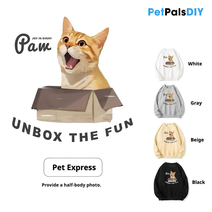 Personalized Pet Portrait Cotton Hoodie - PetPalsDIY