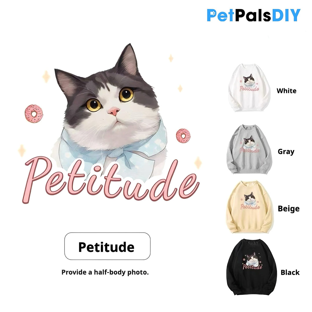 Personalized Pet Portrait Cotton Hoodie - PetPalsDIY