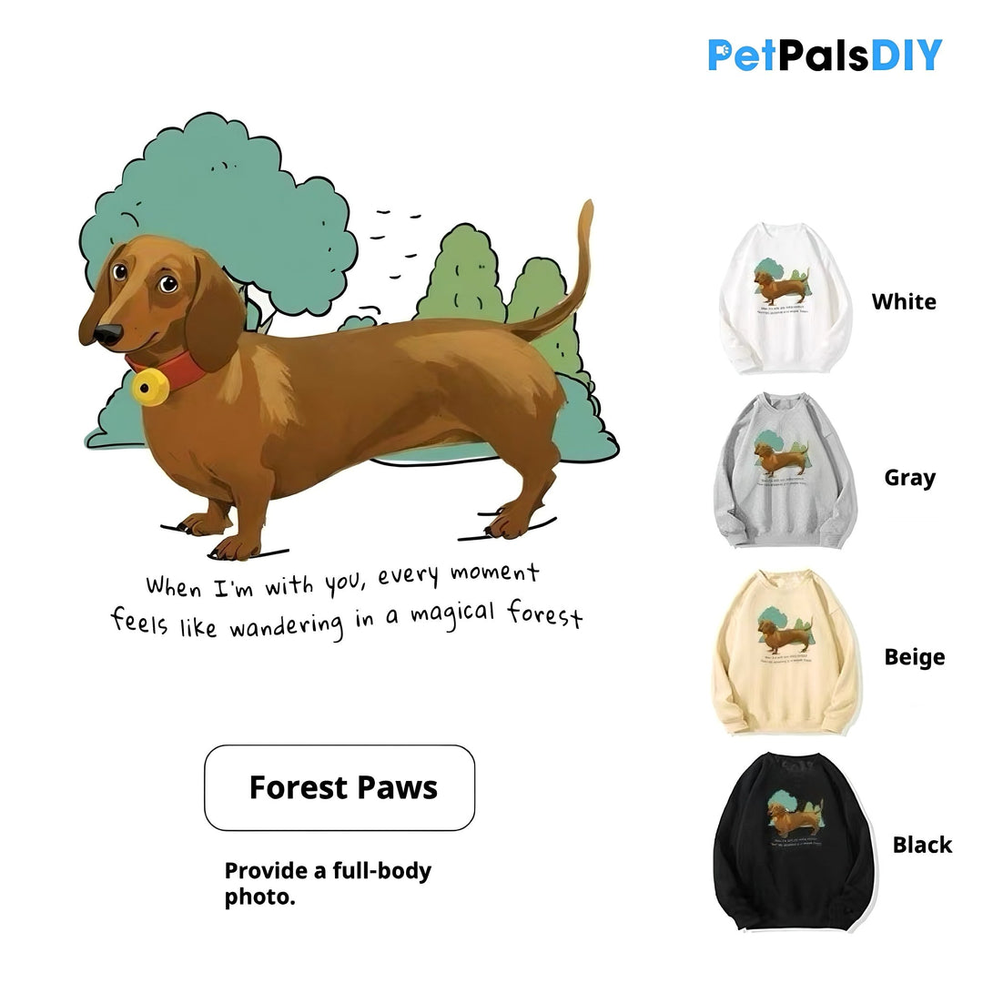 Personalized Pet Portrait Cotton Hoodie - PetPalsDIY