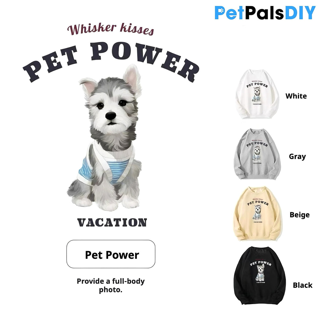 Personalized Pet Portrait Cotton Hoodie - PetPalsDIY